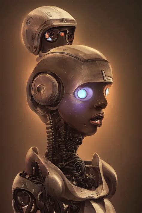 Portrait Of A Teen Robot Sci Fi Digital Painting Stable Diffusion