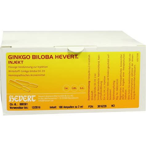 Ginkgo Biloba Hevert Injekt Ampullen Gerlek De