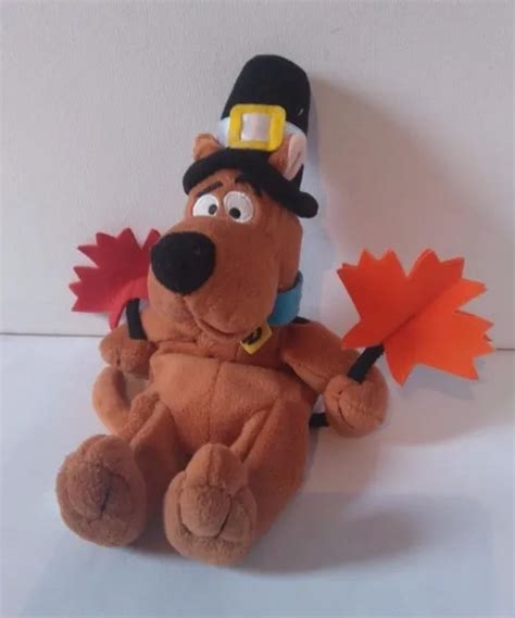 Warner Bros Studio Store Thanksgiving Pilgrim Scooby Doo Dog Plush Soft