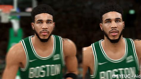 NBA 2K22 Jayson Tatum Cyberface Update and Body Model by Aid - Shuajota ...