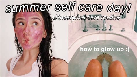 Summer Self Care Day My Skincare Haircare Routine Youtube