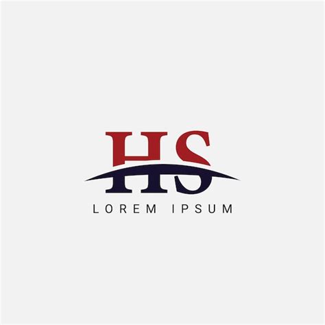 Inicial h s hs letra plantilla vectorial de diseño de logotipo símbolo