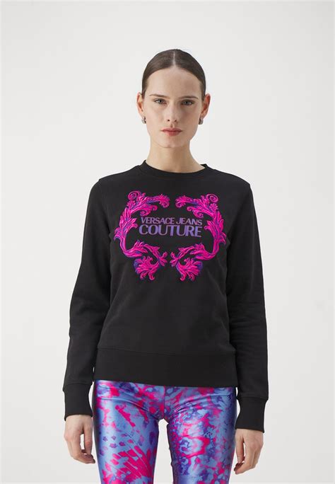 Versace Jeans Couture Logo Baroque Sweatshirt Black Uk