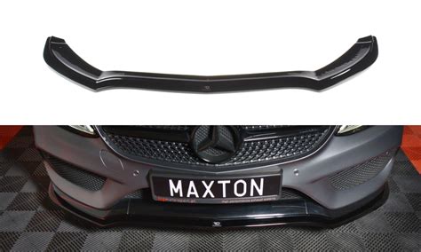 Front Splitter V Mercedes Benz C Class W Coupe Amg Line Textured