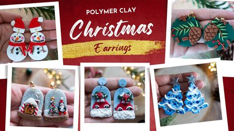 8 Polymer Clay Christmas Earrings Ideas Tutorials YouTube