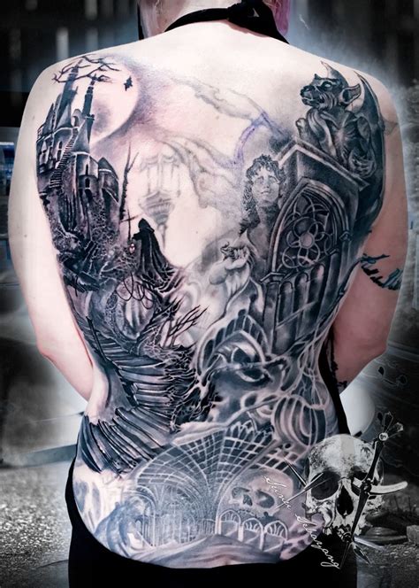 Back Project Its Not Finish Yet Gothic Realism Tattoo Artist By Sunu