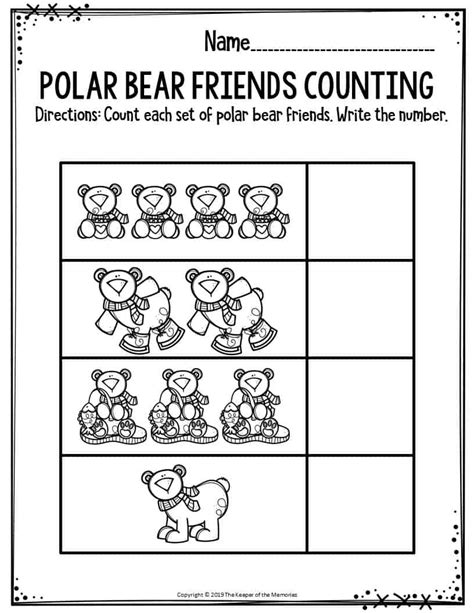 Printable Polar Bear Worksheets