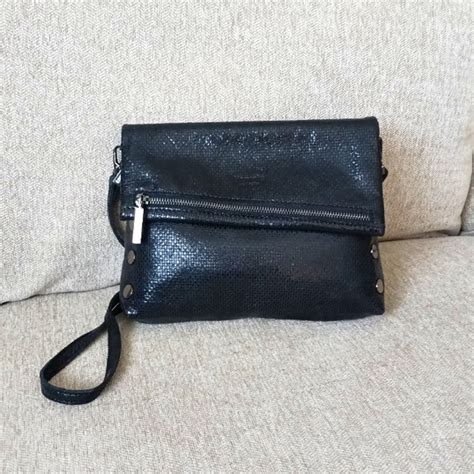 Hammitt Bags Hammitt Los Angeles Black Embossed Leather Crossbody