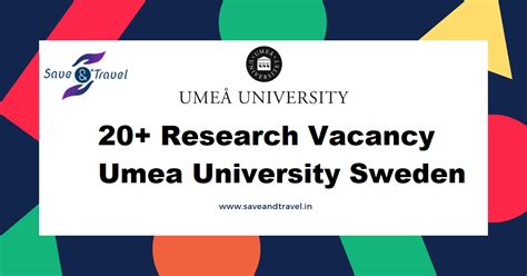 PhD Postdoc Positions At Umea University Sweden