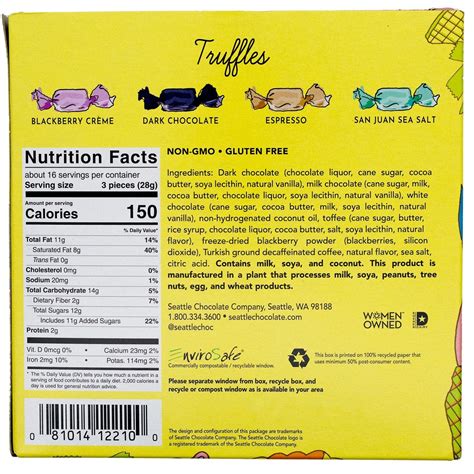 Seattle Chocolate Assorted Chocolate Truffles — Snackathon Foods