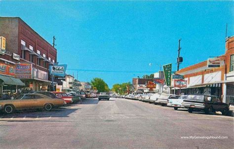 Branson Missouri Commercial Street 1960s Vintage Postcard Historic