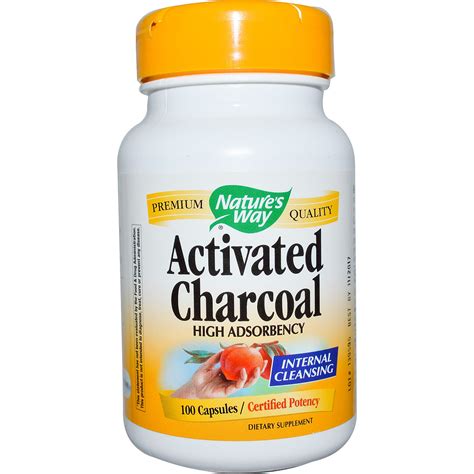 Nature S Way Activated Charcoal 100 Capsules IHerb