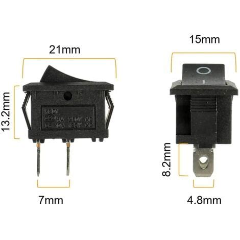 Mini interrupteur à bascule T85 KCD1 101 Interrupteur à bascule SPST 2