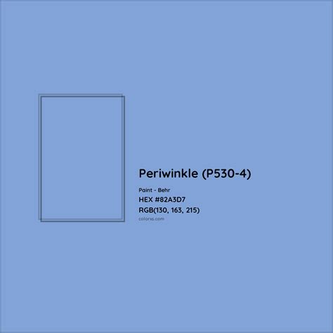 Behr Periwinkle P530 4 Paint Color Codes Similar Paints And Colors