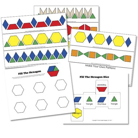 Free 1 20 Pattern Block Cards Confessions Of A Homeschooler