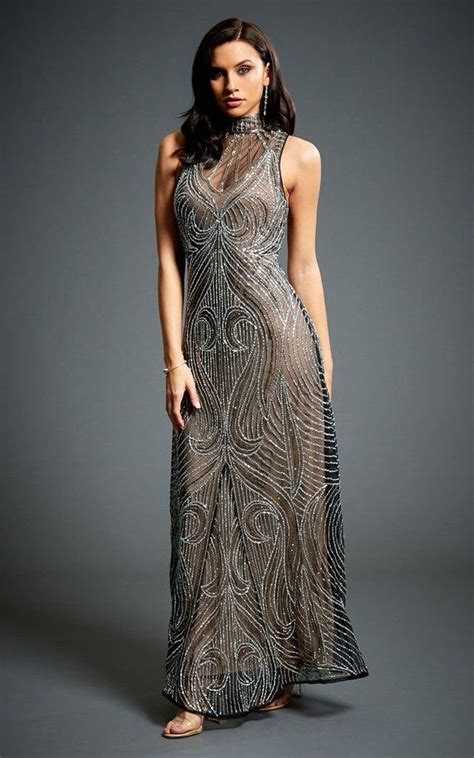 Olivia Embellished 1920s Great Gatsby Inspired Mocha Wedding Guest