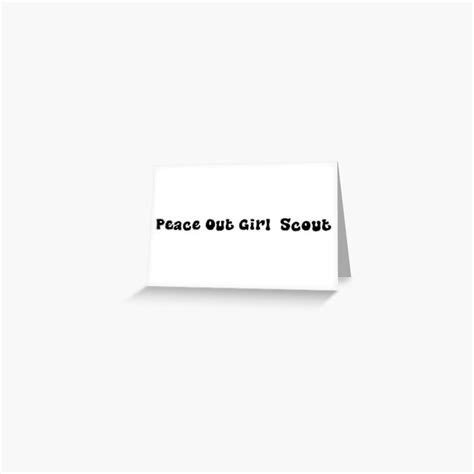 Peace Out Girl Scout Sticker Greeting Card For Sale By