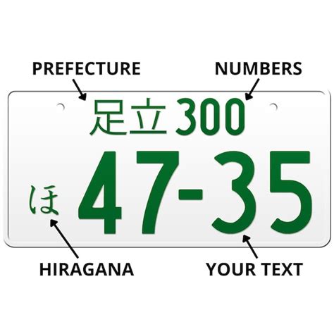 会津 Aizu Japanese License Plate / Custom Japanese License Plate with ...