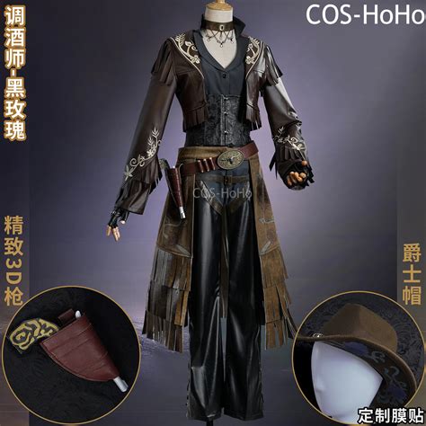 Cos Hoho Identity V Demi Bourbon Barmaid Black Rose Lady Qizhen Fashion