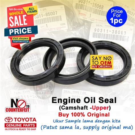 Toyota All Camshaft Oil Seal Upper Vios Altis Camry Avanza Rush