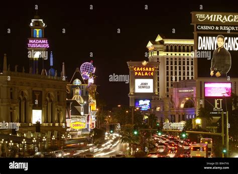 usa Nevada Las Vegas Vegas strip buildings illumination evening North America destination sight ...