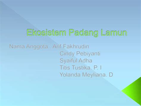 Ekosistem Padang Lamun Ppt