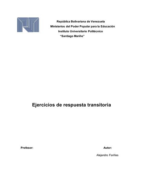 Analisis De Respuesta Transitoria Docx PDF