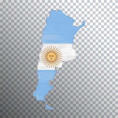 Sinalizador Argentina E Mapa De Fundo Transparente Ilustra O Stock