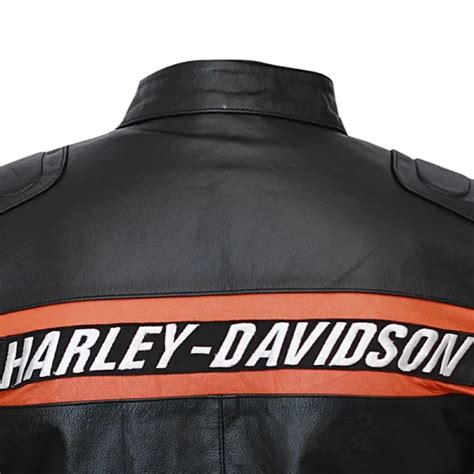 Bill Goldberg Harley Davidson Black Leather Motorcycle Jacket