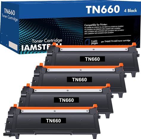 Amazon Iamstech TN 660 TN 660 TN660 4 Pack High Yield Black