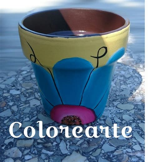 Macetas Decoradas Colorearte Clay Pot People Flower Pots Flowers