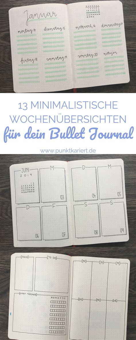 Frisch Bullet Journal Ideen Wochen Bersicht Januar