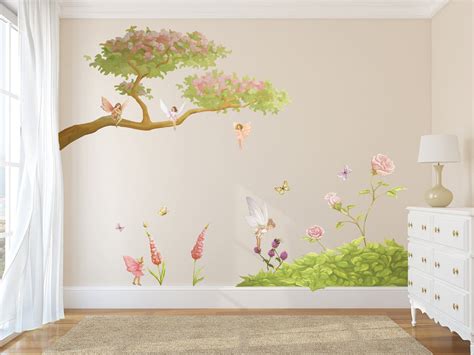 Fairy And Flowers Wall Set Fairy Decal Fairy Flowers Room Set Etsy In