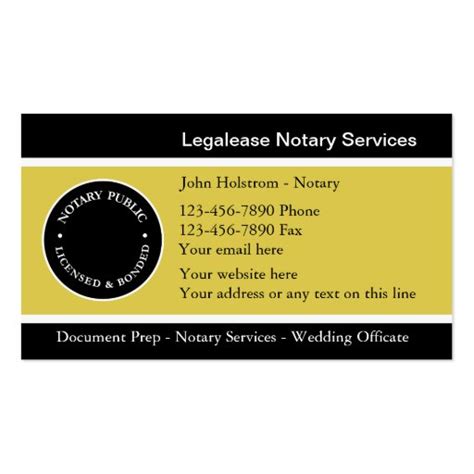 Notary Business Cards