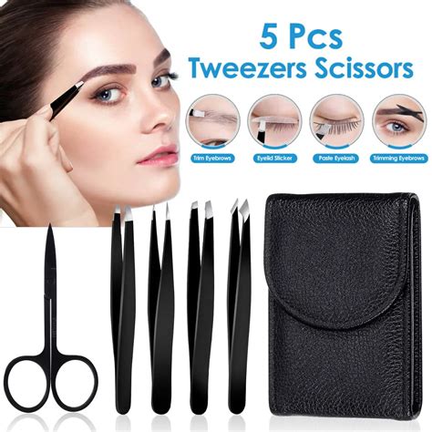 Ensemble De Pincettes Sourcils Professionnelles En Acier Inoxydable