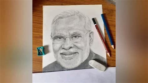 How To Draw PM Narendra Modi JI Step By Step Full Sketch Nd Shadind