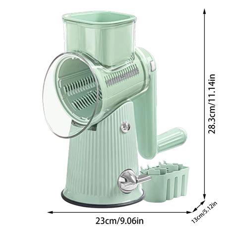 Wqhnme Nutrislicer Rotary Cheese Grater Vegetable Chopper Kitchen Slicer Food Shredder Crinkle