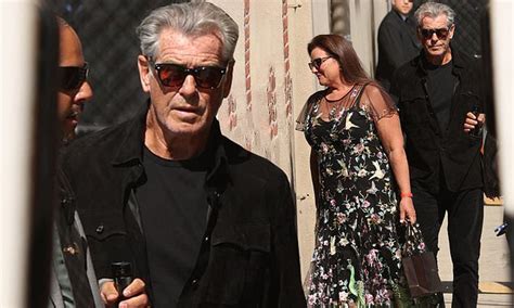 Pierce Brosnan Looks Suave In A Black Jacket As He Arrives At The Jimmy