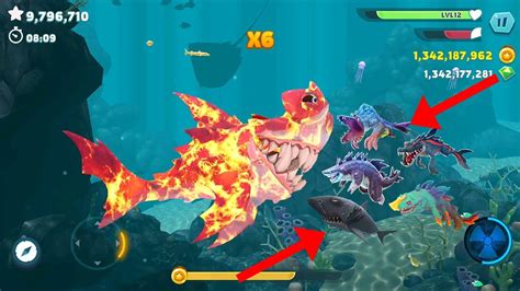 Hungry Shark Evolution Giant Monster Enemy Darkhammer New Lava Skin