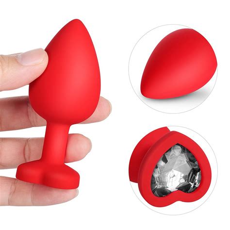 Plug Anal Joia Em Silicone Base Em Formato De Cora O Tamanho G