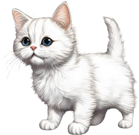 A Sketch Of A Munchkin Cat Ai Generated 33255020 Png