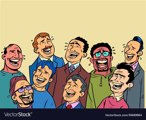 A group men are laughing Royalty Free Vector Image