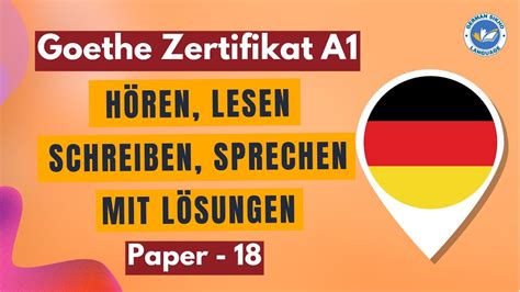 A Goethe Zertifikat Exam Paper H Ren Lesen Schreiben