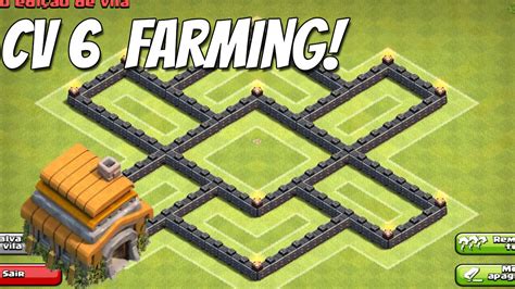 Clash Of Clans Layout CV 6 Farm Base YouTube