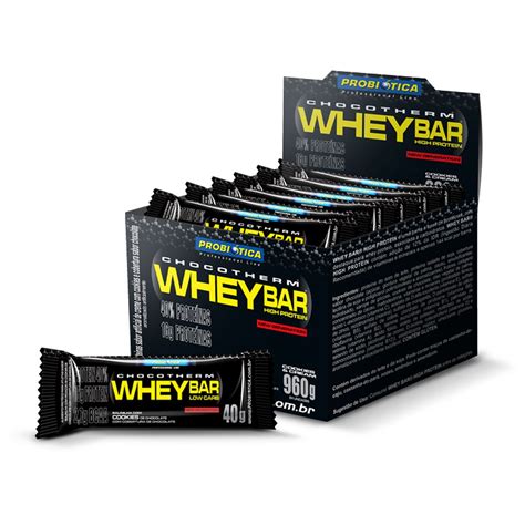 Whey Bar Low Carb C Barras Probi Tica Cookies Netshoes