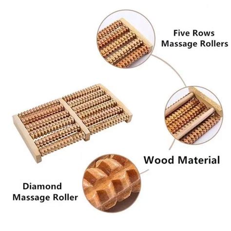 Hb1 Foot Massage Wooden Roller Massager Reflexology Hand Foot Back Body