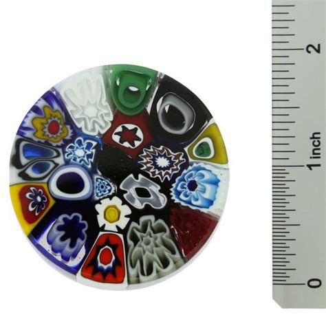 Murano Paperweights Murano Millefiori Round Paperweight Small