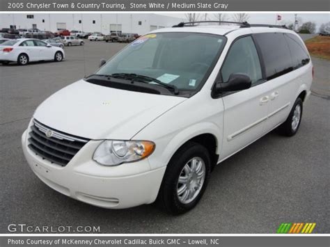 Stone White 2005 Chrysler Town And Country Touring Medium Slate Gray