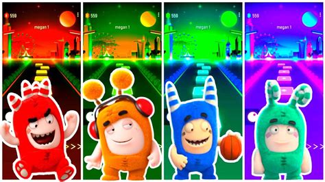 Oddbods Full Episode Red Vs Orange Vs Blue Vs Green Oddbods And Tiles