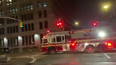 RARE CATCH OF FDNY LADDER 140 RESPONDING ON VARICK STREET IN